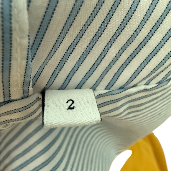 Sandro Paris Oversized Blue and White Striped Button Down Shirt Size 2 - Picture 9 of 12